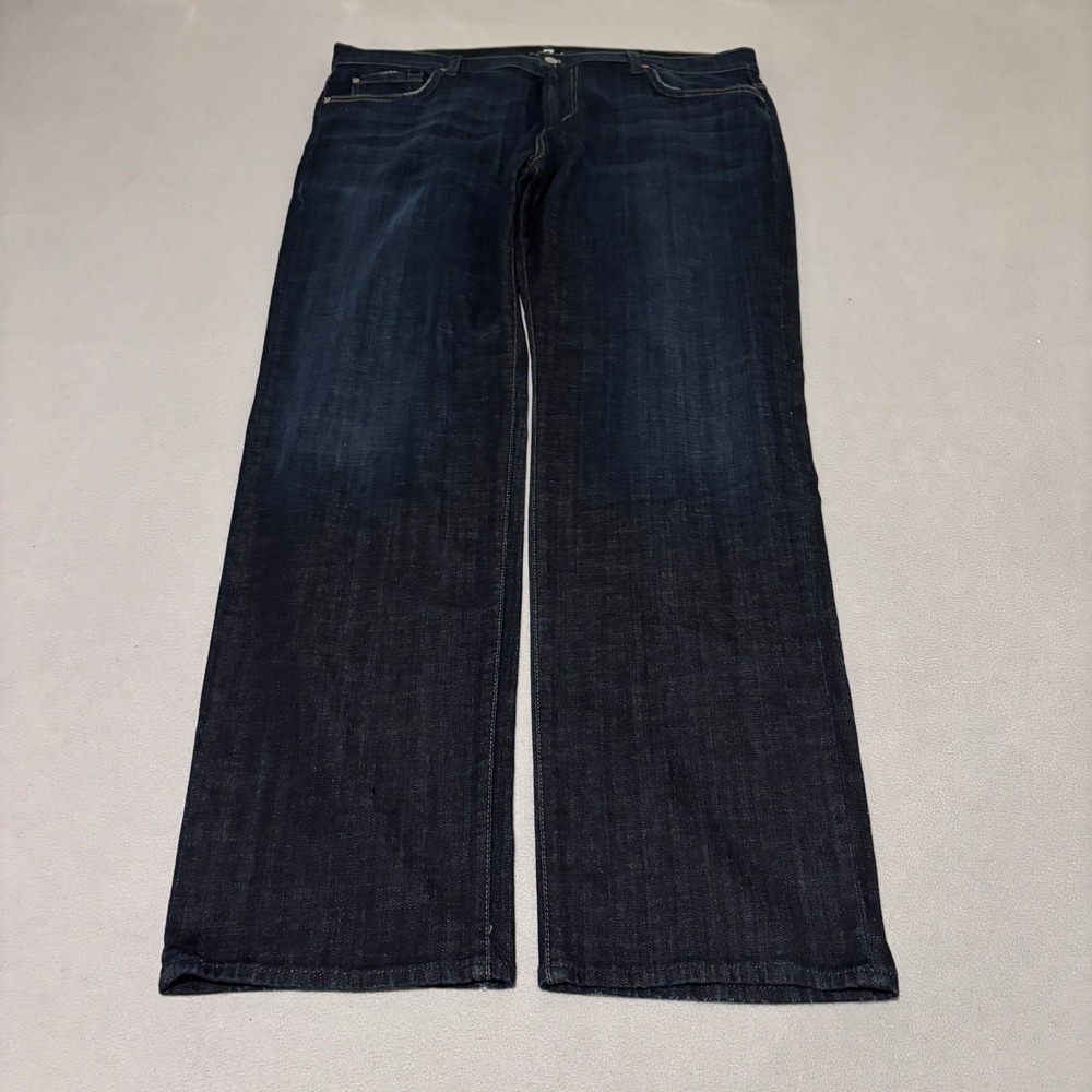 7 For All Mankind Austyn Mens Relaxed Straight Leg Jeans Size 40 Dark Wash